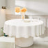 RUIBAO HOME Round Table Cloth Waterproof Oil Proof Wrinkle Resistant Washable Polyester Tablecloth for Dining Table Kitchen 90 inch Titanium White?90IN? Titanium White?