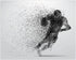 Football Wall Decor Art Prints - Particle Silhouette Set of 4 (8x10) Poster Photos - Man Cave, Bedroom Decor