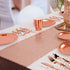 DECORLIFE Rose Gold Birthday Decorations, Happy Birthday Decorations for Girls and Women, Brilliant Table Runner, Circle Garlands and Hanging Paper Fans Included, for Sweet 16, 23 50 70th Birthday