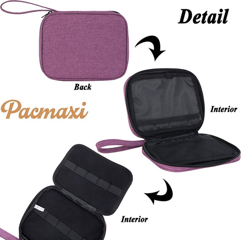 20 Watch Bands Storage Carrying Case Compatible with Watches,Expandable Watch Band Holder Stores 20 Watch Bands Fit for Most Sizes of Watch Straps,Organizer for Watch Bands, Bag Only (Purple)