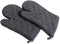 DII Basic Terry Collection 100% Cotton Quilted, Oven Mitt, Mineral Gray, 2 Piece