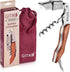 Wine Opener & Waiters Corkscrew-With a Comfortable Rosewood handle Wine And Beer Bottle Opener For Bartenders, Waiters, With A Wine Key Foil Cutter - With a Nice Pouch Included