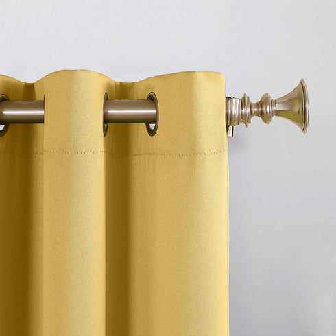 Sun Zero Barrow Energy Efficient Grommet Curtain Single Panel, 54" x 95", Flax