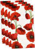 100 Poppy Floral Guest Napkins Decorative Hand Napkin Red Poppies Flowers Disposable Paper Towels for Bathroom Toilet Powder Room Wedding Holiday Christmas Valentine Spring Dinner Party Guests Towel