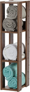 IRIS USA Rack 3-Shelf Open Wood Shelving Unit, Slim, Brown