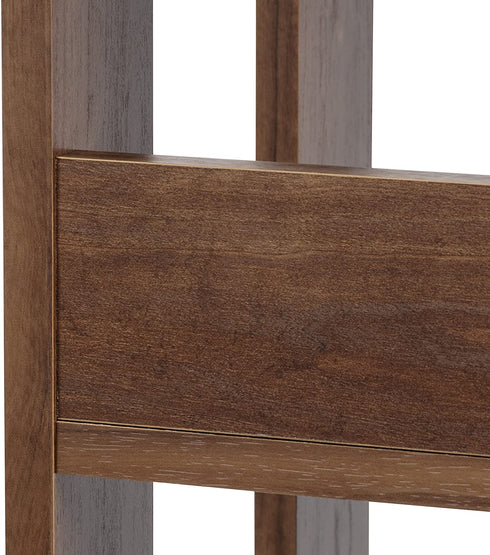 IRIS USA Rack 3-Shelf Open Wood Shelving Unit, Slim, Brown