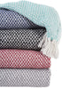 DII 100% Cotton Basket Weave Throw for Indoor/Outdoor Use Camping Bbq's Beaches Everyday Blanket, 50 x 60, Woven Stripe