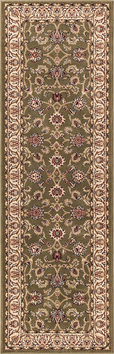 Well Woven Barclay Sarouk Green Traditional Area Rug 2'3" X 7'3" Runner