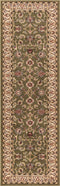 Well Woven Barclay Sarouk Green Traditional Area Rug 2'3" X 7'3" Runner
