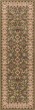 Well Woven Barclay Sarouk Green Traditional Area Rug 2'3" X 7'3" Runner