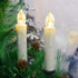 10 PCS LED Flameless Window Lights Candle, Battery Operated Taper Candles with Remote Timer, Christmas Flickering Window Candles with Suction Cups and Clips for Home Decorations, Holiday, Chandelier