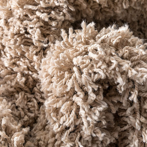 Well Woven Elle Basics | Emerson Shag Beige | Textured Mat Rug 2x4 (2'3" x 3'11")