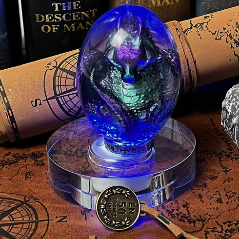 MAUNDEN Purple Dragon Egg Statue Decoration Ornament Christmas Halloween Easter Egg Gift