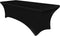 Obstal 4ft Stretch Spandex Table Cover for Standard Folding Tables - Universal Rectangular Fitted Tablecloth Protector for Wedding, Banquet and Party ?Black, 48 Length x 24 Width x 30 Height Inches?