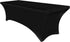 Obstal 4ft Stretch Spandex Table Cover for Standard Folding Tables - Universal Rectangular Fitted Tablecloth Protector for Wedding, Banquet and Party ?Black, 48 Length x 24 Width x 30 Height Inches?