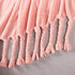 Homiest Fleece Throw Blanket with Fringe, Soft & Cozy Flannel Light Pink Throw Blanket, Lightweight Decorative Throw Blanket for Sofa Bed Chair All Season (Blush Pink, 50 x 60 Inch)