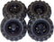 LEGO Parts and Pieces: Large Black Tire and Black Wheel Pack - 8 Pieces