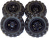 LEGO Parts and Pieces: Large Black Tire and Black Wheel Pack - 8 Pieces
