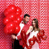 100 Pieces Red Pink White Balloons Garland Arch Valentines Decorations Balloons Set with 2 Pieces Heart Tinsel Fringe Curtains Party Supplies for Valentines Wedding Anniversary Engagement Party