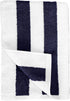 Amazon Basics Cabana Stripe Beach Towel - Pack of 2, Navy Blue