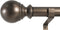 Decopolitan 30409-BZ72 Ball Single Telescoping Drapery Rod Set, Long, Bronze, 72 to 144-Inch