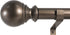 Decopolitan 30409-BZ72 Ball Single Telescoping Drapery Rod Set, Long, Bronze, 72 to 144-Inch