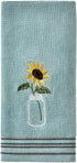 SKL HOME Sunflower in Jar Hand Towel Set, 16x25, Aqua
