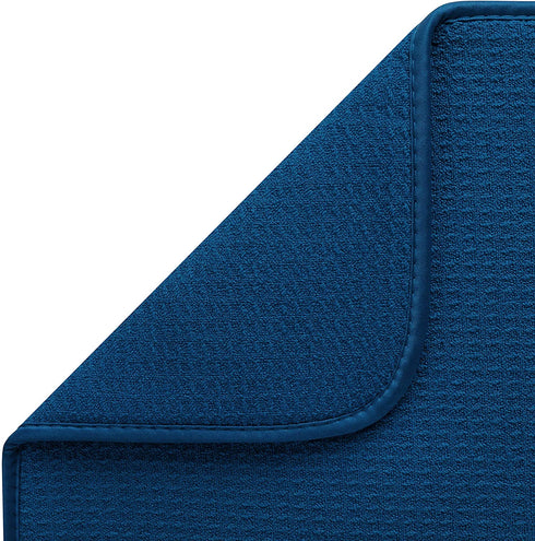 S&T INC. Absorbent, Reversible XL Microfiber Dish Drying Mat for Kitchen, 18 Inch x 24 Inch, Navy