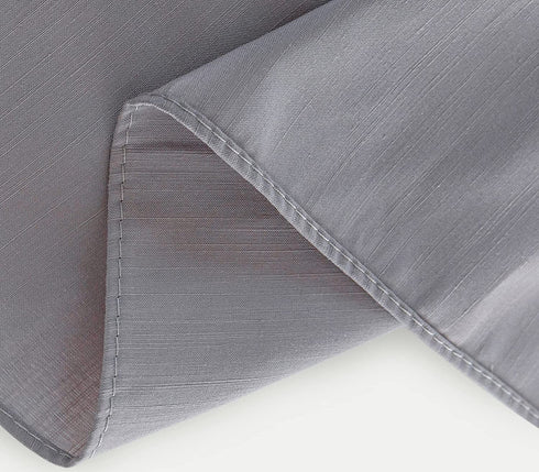 Biscaynebay Wrap Around Bed Skirts for King & Cal King Beds Extra Short Drop of 9", Silver Grey Elastic Dust Ruffles Easy Fit Wrinkle & Fade Resistant Silky Luxurious Fabric Solid Machine Washable