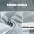 Gelbchu Grey Stall Small Fabric Shower Curtain, Waterproof Design and Polyester, Quick-Drying, Weighted Hem, Short Shower Curtains Set for Bathroom W 36 x H 72, Durable and Washable with 8 Hooks
