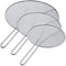 U.S. Kitchen Supply 13", 11.5", 9.5" Stainless Steel Fine Mesh Splatter Screen with Resting Feet Set - Use on Boiling Pots, Frying Pans - Grease Guard