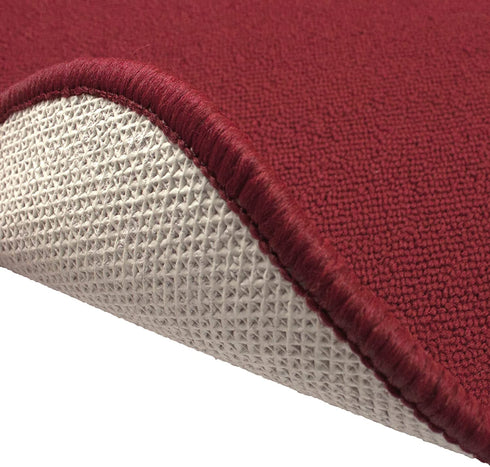 Ritz Accent, Stain Resistant Kitchen Floor Rug, with Non Slip Latex Backing, 18-inch by 30-inch, Red