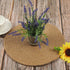 SHACOS Jute Placemats Set of 4 Heat Resistant 12 inch Round Place Mats Natural Jute Woven Braided Table Mats Thick Farmhouse Placemats Trivet (Jute Brown, 12 Inch)