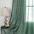 DUALIFE Emerald Green Sheer Curtains 84 inch Length Hunter Green Solid Voile Window Curtain Panels Drapes Rod Pocket Top for Living Room Bedroom Transparent Window Treatments 2 Panels