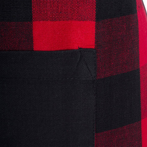 DII Buffalo Check Kitchen Collection, Classic Farmhouse Chef Apron, One Size, Red & Black
