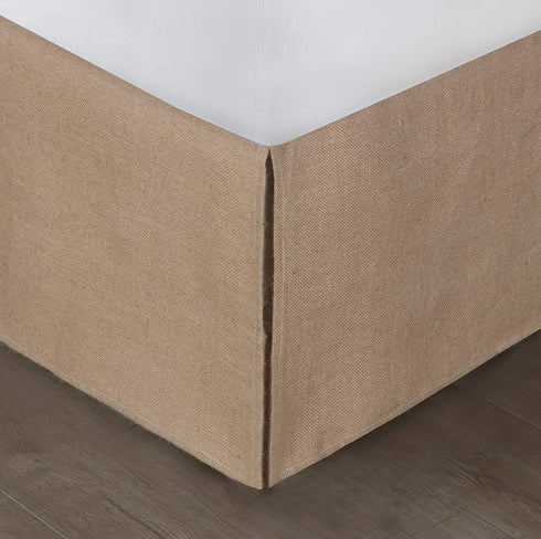 Greenland Home Burlap Bed Skirt, Natural, Full