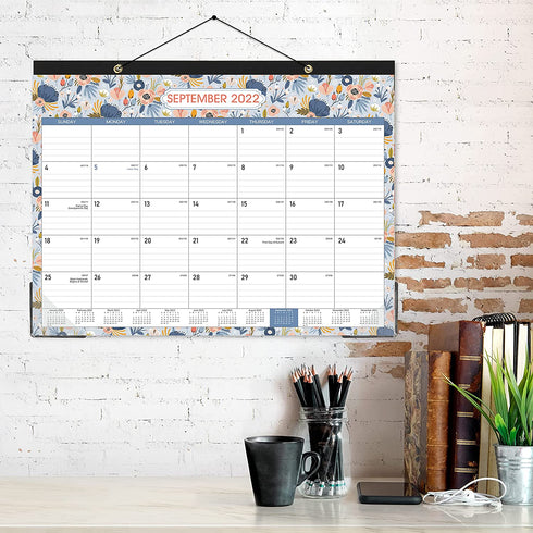 2022 Calendar - 2022 Desk Calendar, January 2022 - December 2022, 22" x 17", Desk / Wall Monthly Calendar, Desk Calendar 2022, Large Ruled Blocks with Julian Date for Planning and Organizing