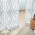 AUFENLLY Geometric Moroccan Patterned Sheer Curtains 63 Inch Length 2 Panels Faux Linen Modern Farmhouse Contemporary Sheer Curtains for Living Room Bedroom Rod Pocket 54 x 63 Inch 2 Panels, Grey