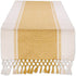 DII Dobby Stripe Woven Table Runner, 13x72, Honey Gold