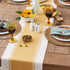 DII Dobby Stripe Woven Table Runner, 13x72, Honey Gold