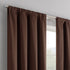 ECLIPSE Kendall Modern Blackout Thermal Rod Pocket Window Curtain for Bedroom or Living Room (1 Panel), 42" x 95", Chocolate
