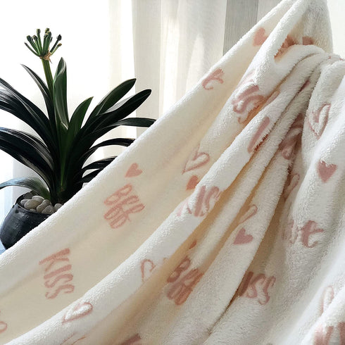 Morecash Glow in The Dark Throw Blanket,Heart and BFF,All Seasons Luminous Blankets,The Gifts for Kids and Adults (56x72, Heart and BFF)