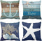Emvency Set of 4 Throw Pillow Covers Nautical Coastal Beach and Blue Turquoise Anchor Weathered Wood Old Decorative Pillow Cases Home Decor Square 16x16 Inches Pillowcases