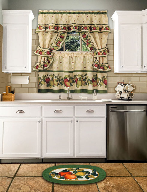 Achim Home Furnishings, Antique Apple Orchard Cottage Set, 24-Inch
