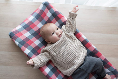 Premium Knit Diaper Changing Pad Cover"Jack" by Copper Pearl
