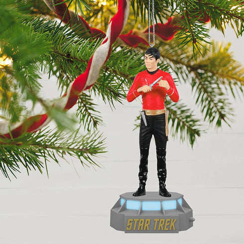 Hallmark Keepsake Christmas Ornament, Star Trek Mirror, Mirror Collection Lieutenant Sulu, Storytellers Light and Sound