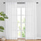 NICETOWN White Linen Sheer Curtains and Drapes 84 inches Long, Rod Pocket & Back Tab semitransparent with Light Through Vertical Window Treatments for Sliding Glass Door & Living Room, 52"W, Set of 2