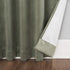 Sun Zero Hampshire Velvet Noise Reducing Thermal Extreme 100% Blackout Back Tab Curtain Panel, 50 in x 84, Moss Green