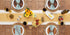 DII Dobby Stripe Woven Table Runner, 13x72, Honey Gold