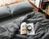 F.Y.Dreams 100% Washed Cotton Duvet Cover for Weighted Blanket 60x80 inches with 8 Ties, Zipper on Long Side/Grey/Just Duvet Cover